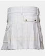 White Ladies Mini Santa Christmas Kilt Back