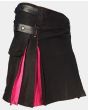 Women Black And Pink Modern Hybrid Kilt