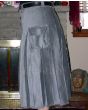 Women Long Grey Utility Kilt Side