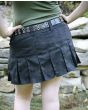 Womens Black Mini Utility Kilt Back