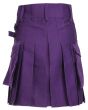Womens Purple Utility Kilt Back